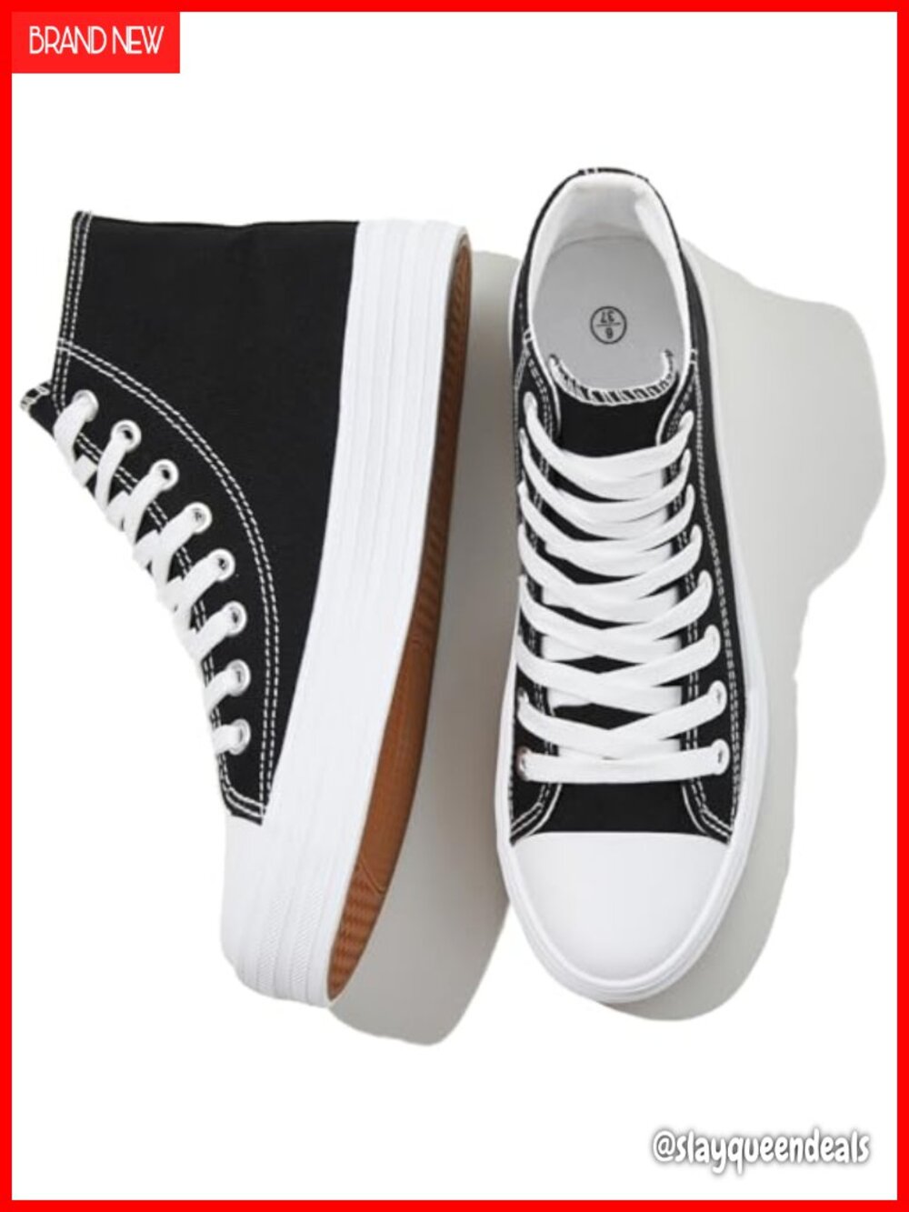 Witwatia Women's High Top Canvas Sneakers Lace Up Casual Shoes